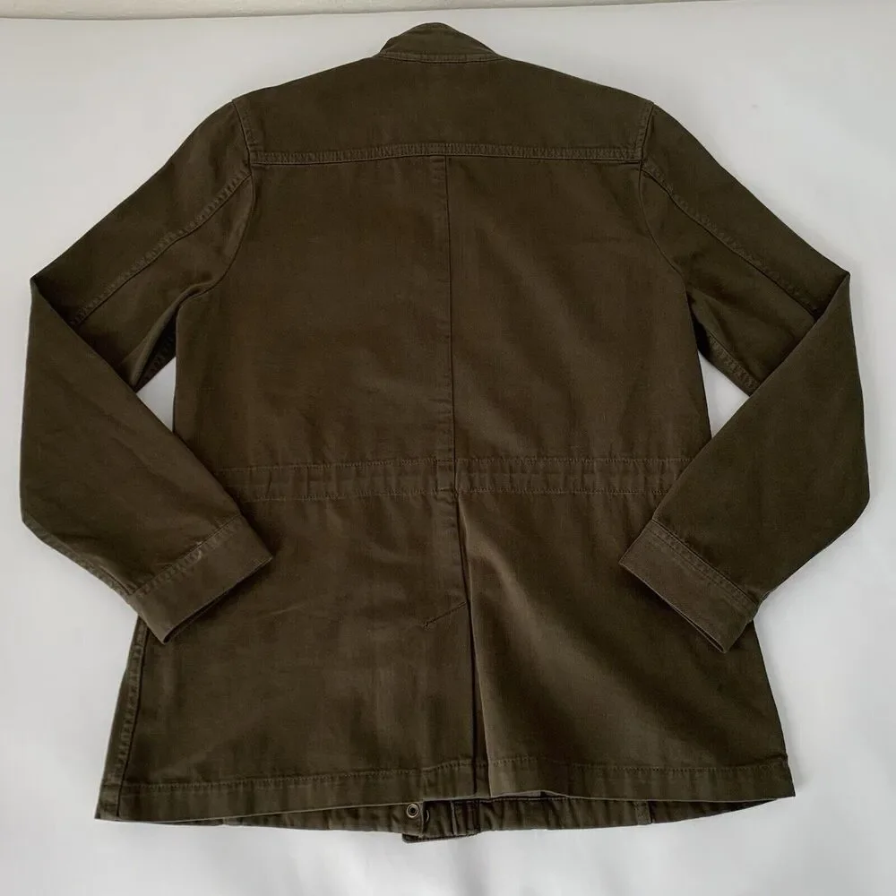 Lucky Brand Utility Jacket Women M Army Green Lightweight Coat Military‎ Grunge